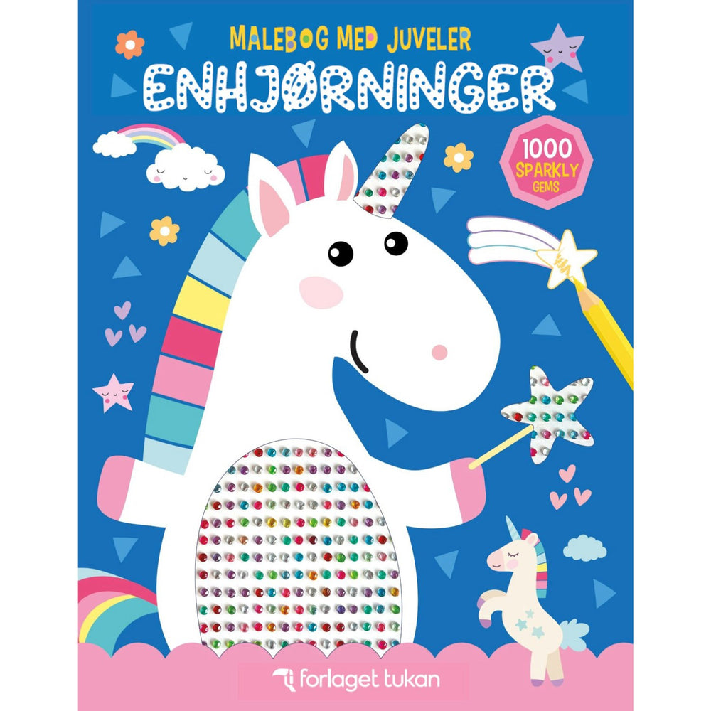 Køb Forlaget Tukan Malebog Med Juveler: Enhjørninger