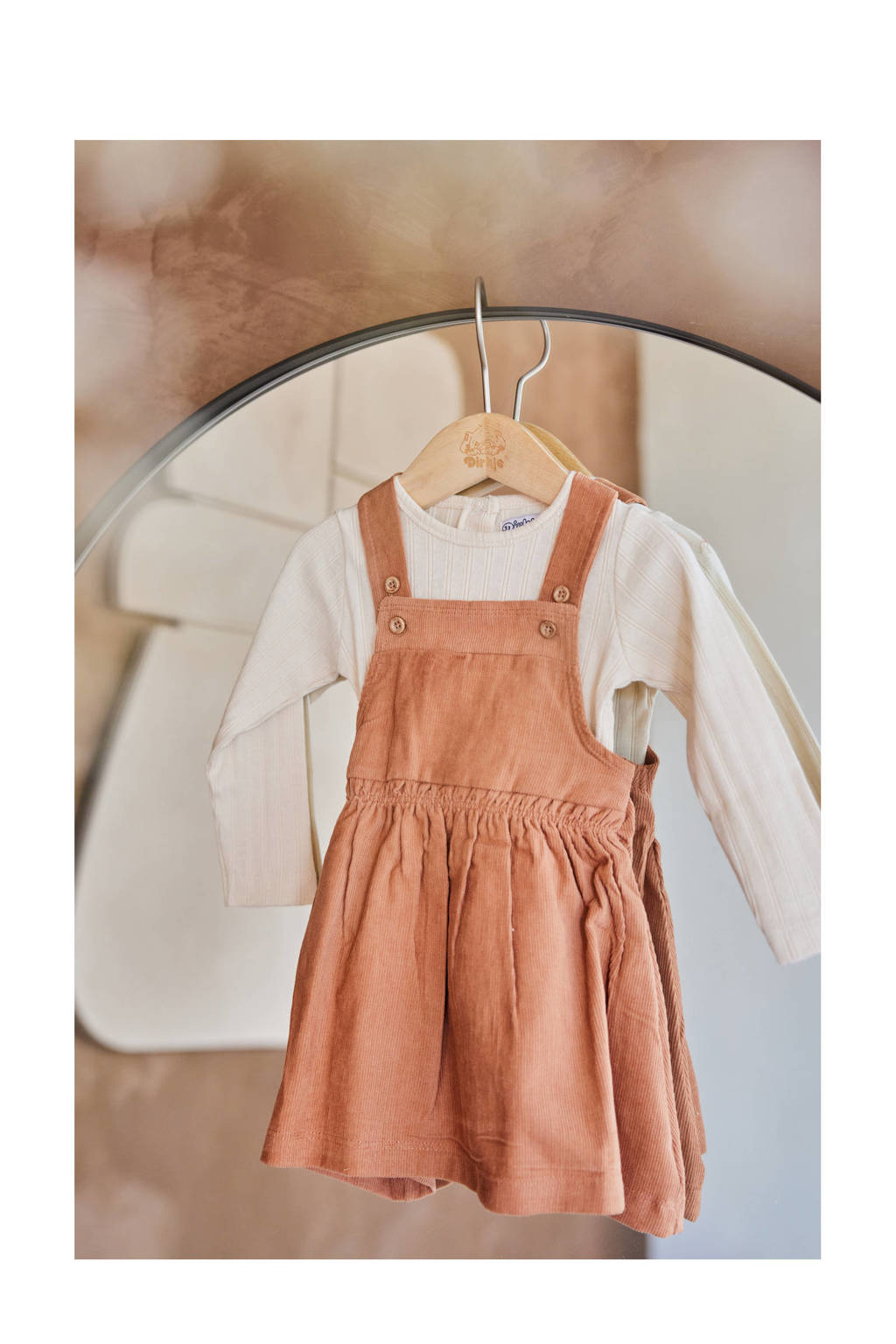 Dirkje Shirt + jurk bruin/ecru