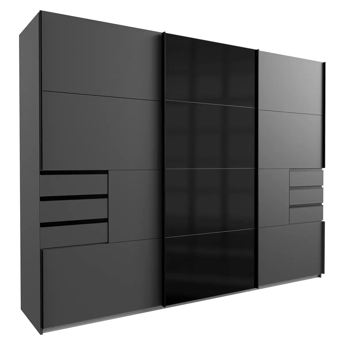 Schwebetürenschrank 3trg. Saigon Graphit