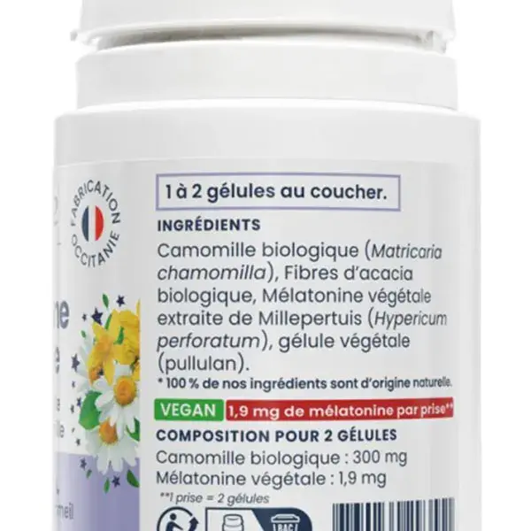 Oemine Mélatonine Végétale 1,9 mg Sommeil 60 gélules