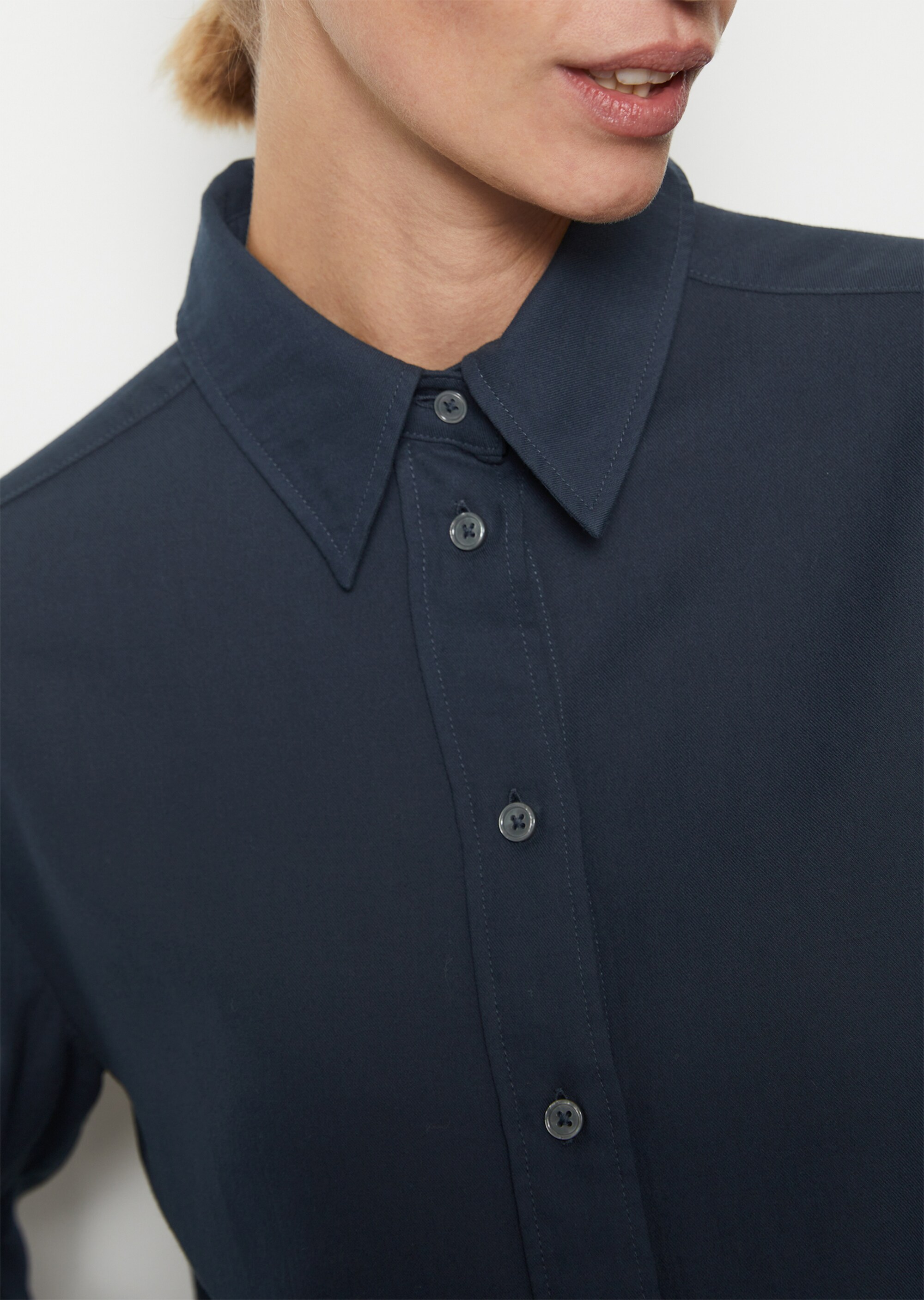 Bluse regularaus softem Baumwoll-Twill