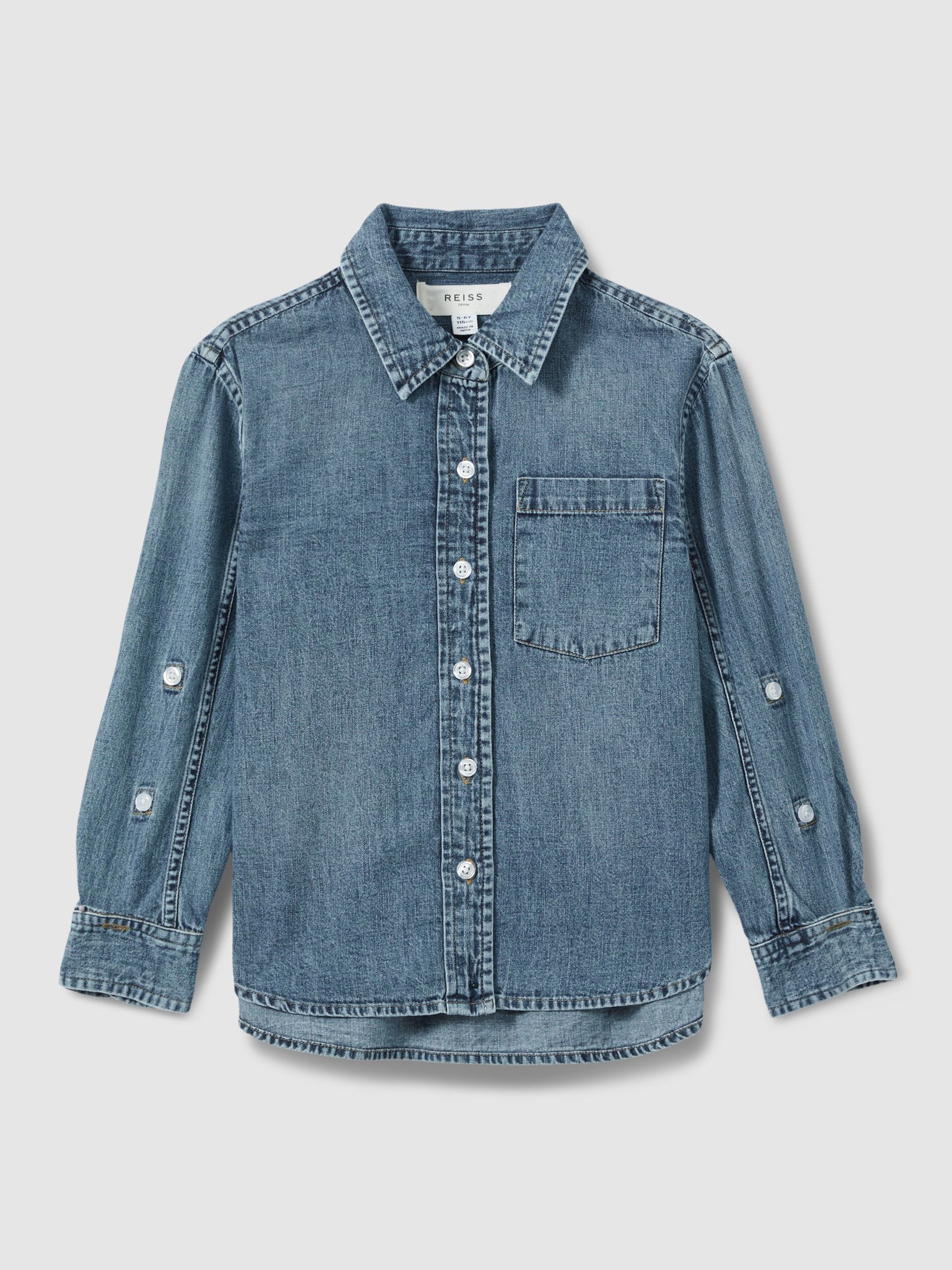 Reiss Rosie denim overhemd met knopen