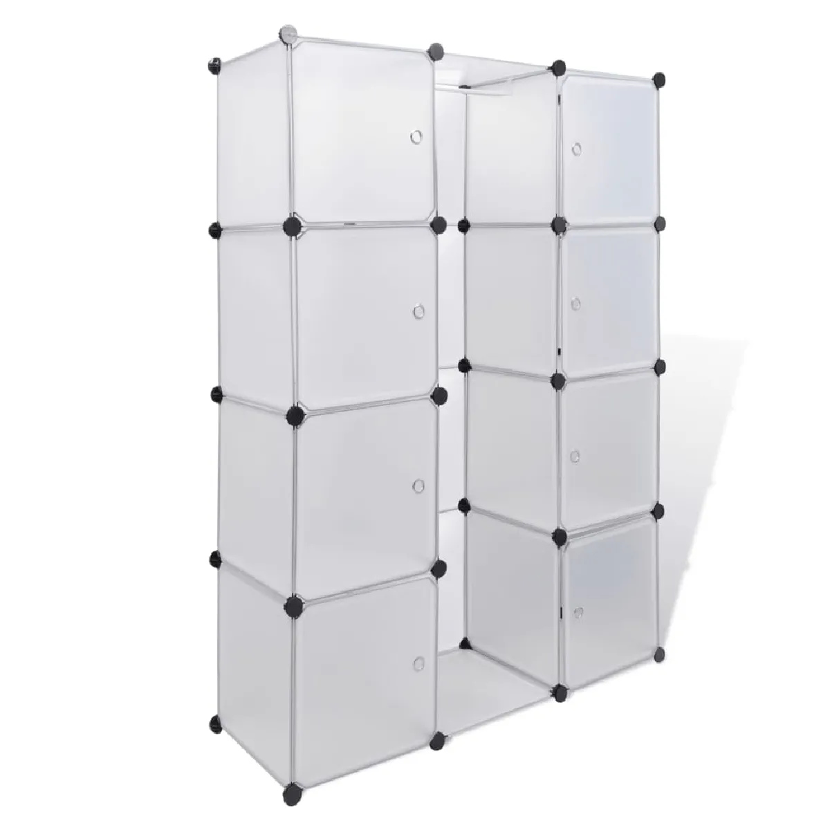 vidaXL Armoire modulaire 9 compartiments 109x36,5x143 cm blanc
