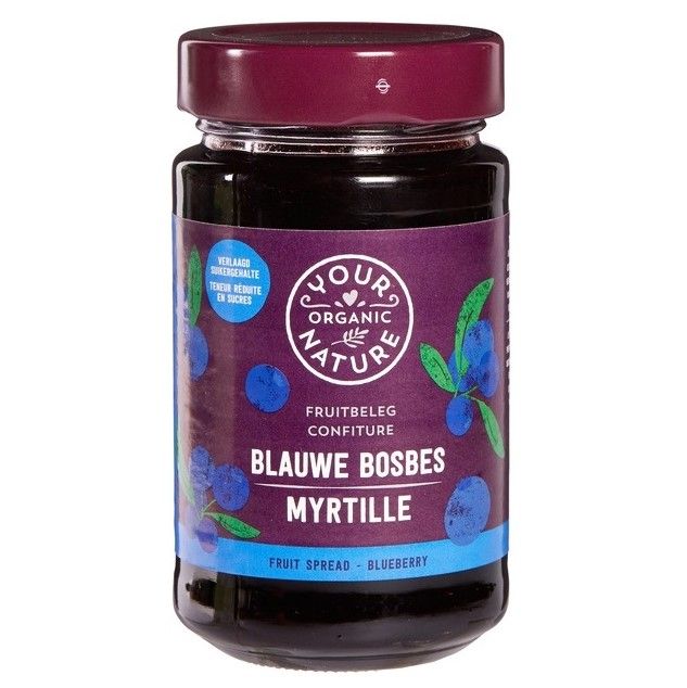 Your Organic Nature Blauwe bosbes fruitbeleg 250 gram