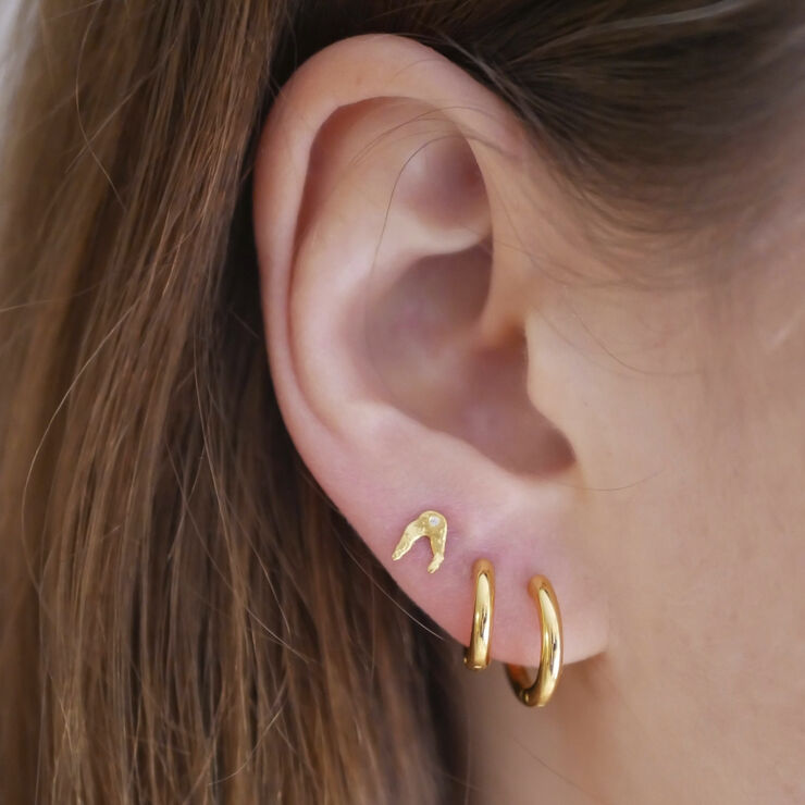 ENAMEL Copenhagen Hoops, Chunky classic 10 mm 925s/gp