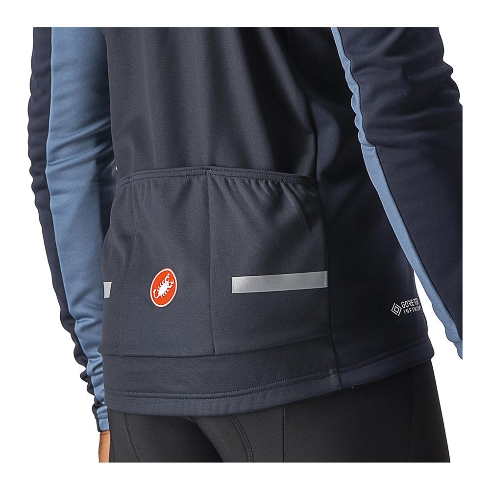 Castelli MORTIROLO 6S - Veste Homme savile blue/steel blue/silver