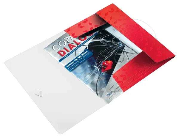 Leitz WOW - 3-folds mappe - for A4 (210 x 297 mm) - kapacitet: 150 ark - rød