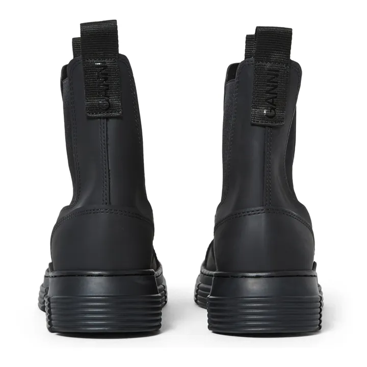 Ganni Chelsea Boots Basses Gomme Recyclée | Noir