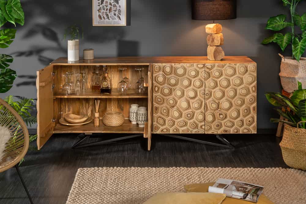 Massives Sideboard ORGANIC LIVING 175cm Mangoholz organisches Design