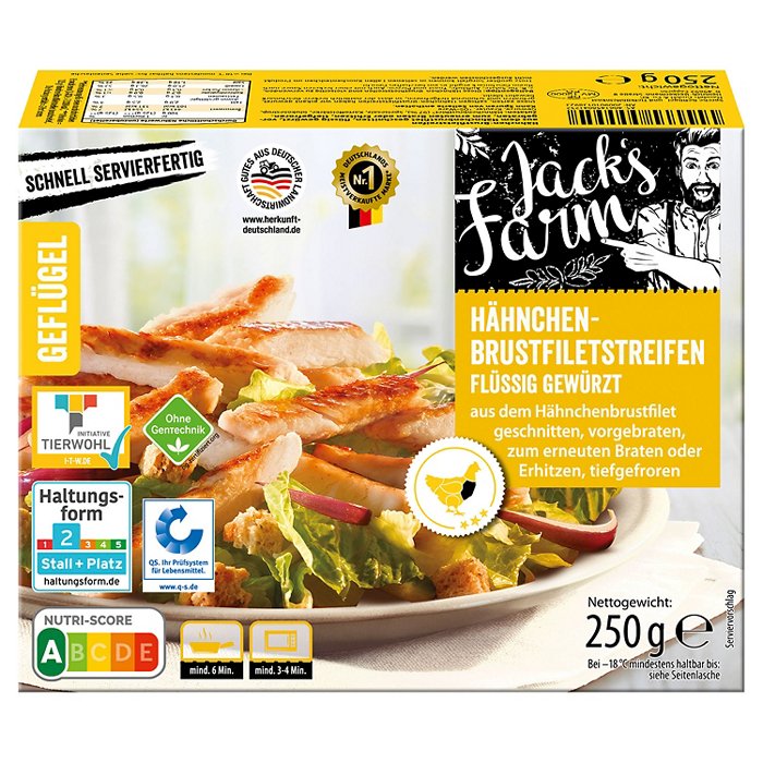 JACK´S FARM Hähnchen Geschnetzeltes 250 g, Classic