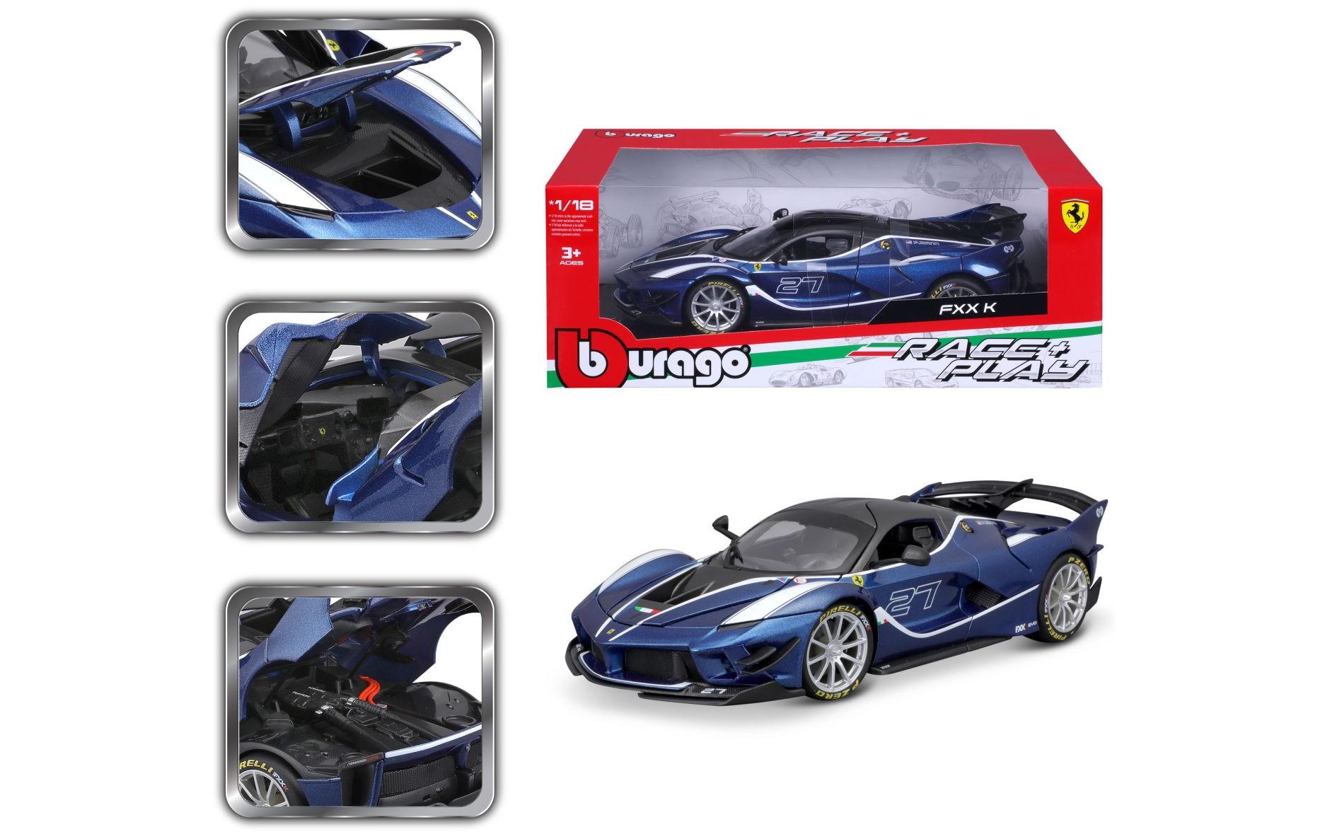 Ferrari R&P FXX-K EVO Blau 1:18Sammlermodell im Massstab 1:18