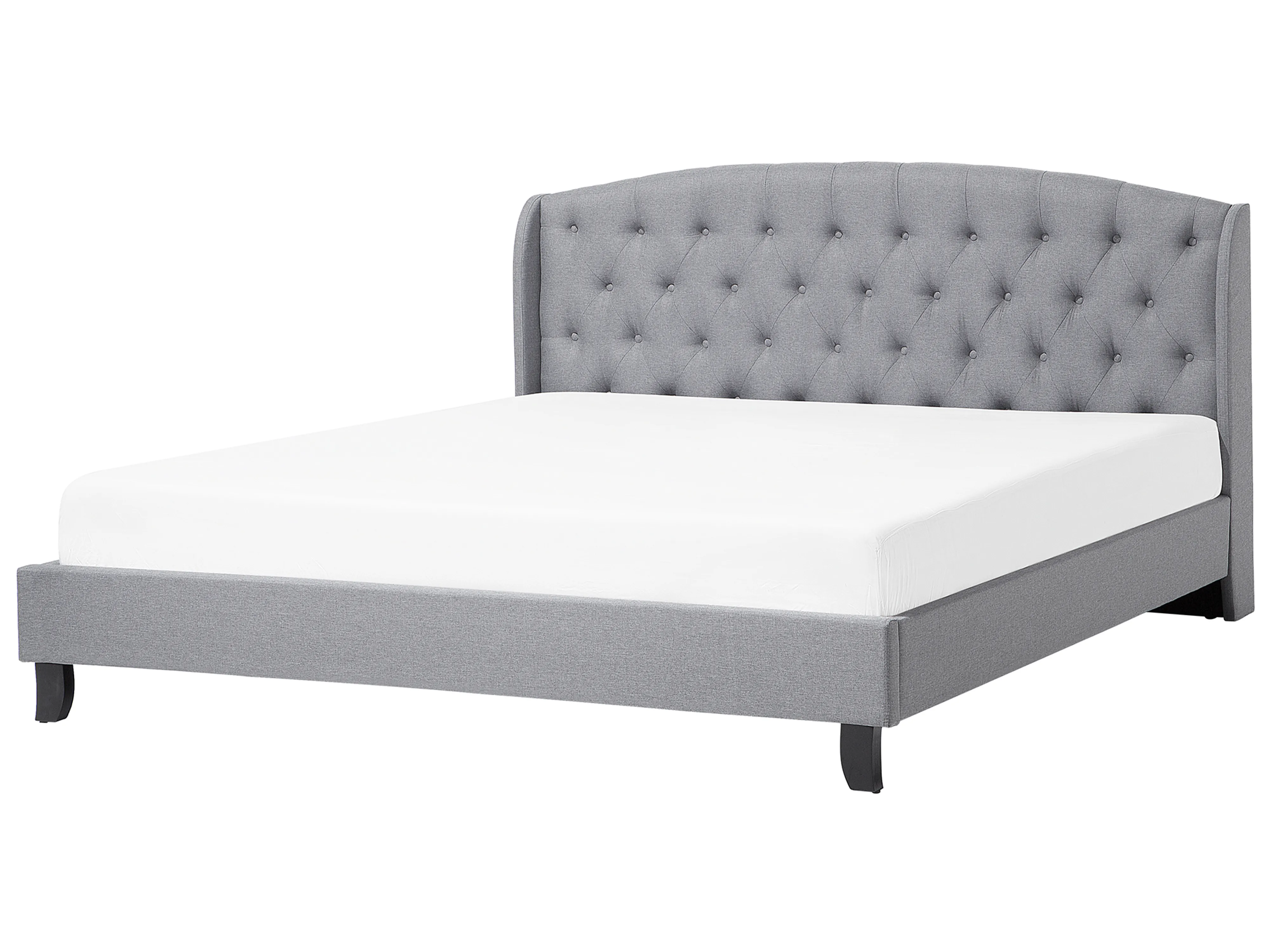 Bed Stof BORDEAUX 180 x 200 cm Lichtgrijs