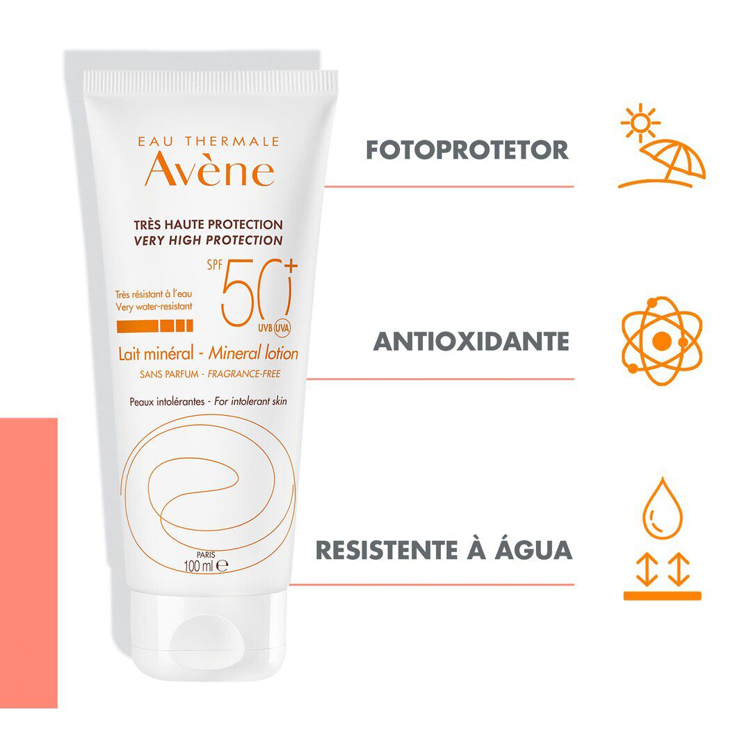 AVENE  Protetor Solar Leite SPF50+ Mineral - 100ml
