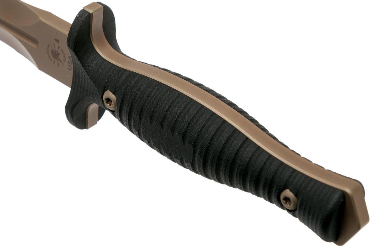 Spartan Blades George V14 Dagger Flat Dark Earth Blade, Black Handle, dolk