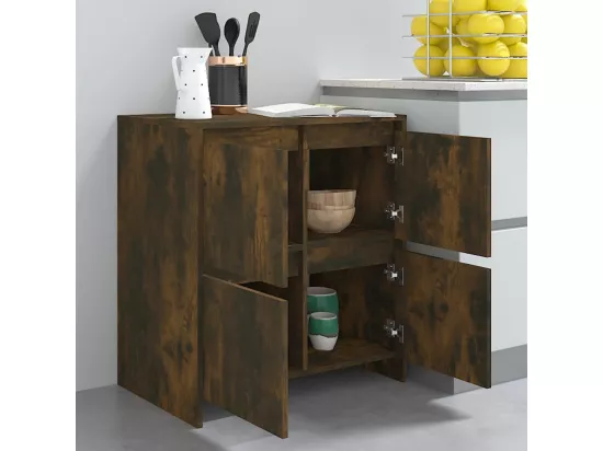 Buffet Chêne fumé 70x41x75 cm Bois d'ingénierie