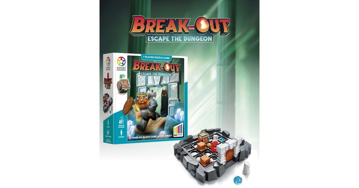 SmartGamesBreak-Out Denkspel  (Nederlands, 1 speler, Vanaf 10 jaar, 80 opdrachten)
