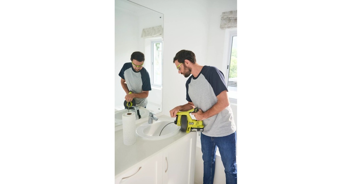 RyobiAccu-Ontstopper R18DA-0 pijp reinigingsapparaat  (Groen/zwart, 18V, zonder batterij en lader)