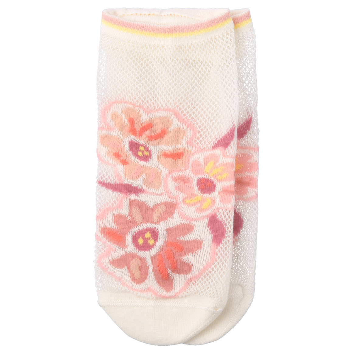 Gina Benotti 1 Paar Damen Sneaker-Socken mit Mesh-Einsatz weiss