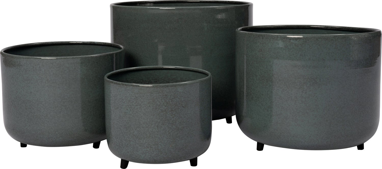 Intratuin bloempot op poten Molten grijs D 36 H 29 cm