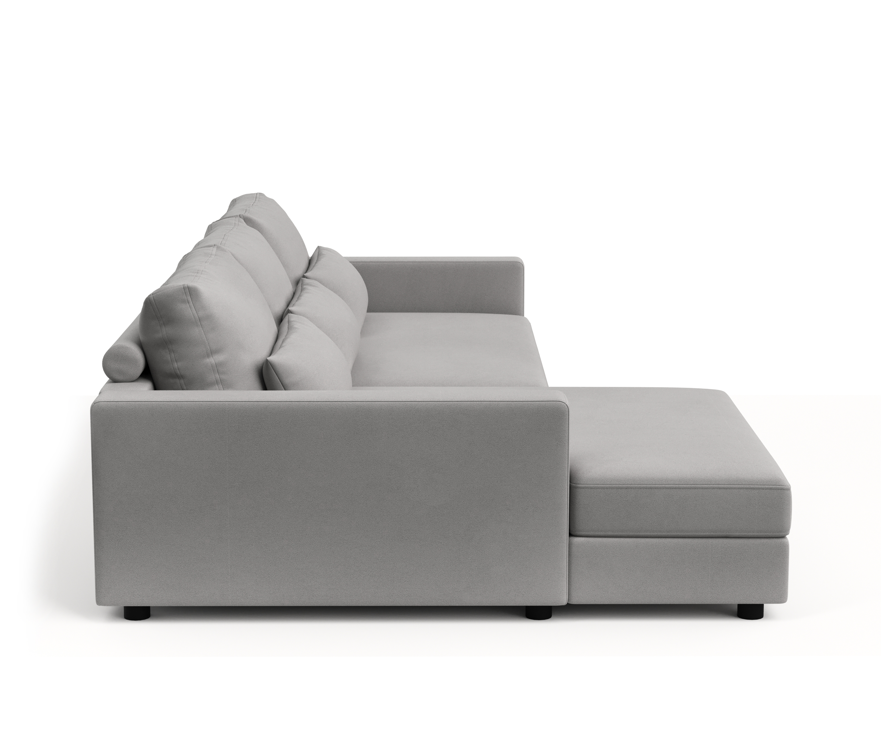 Ecksofa NAEL links hellgrau