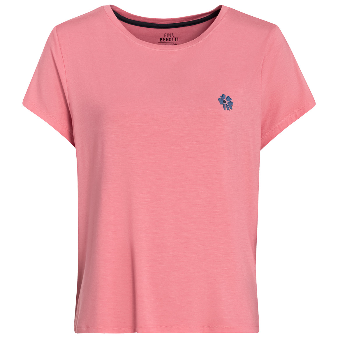 Gina Benotti Damen Schlafshirt mit Blumen-Print rosa