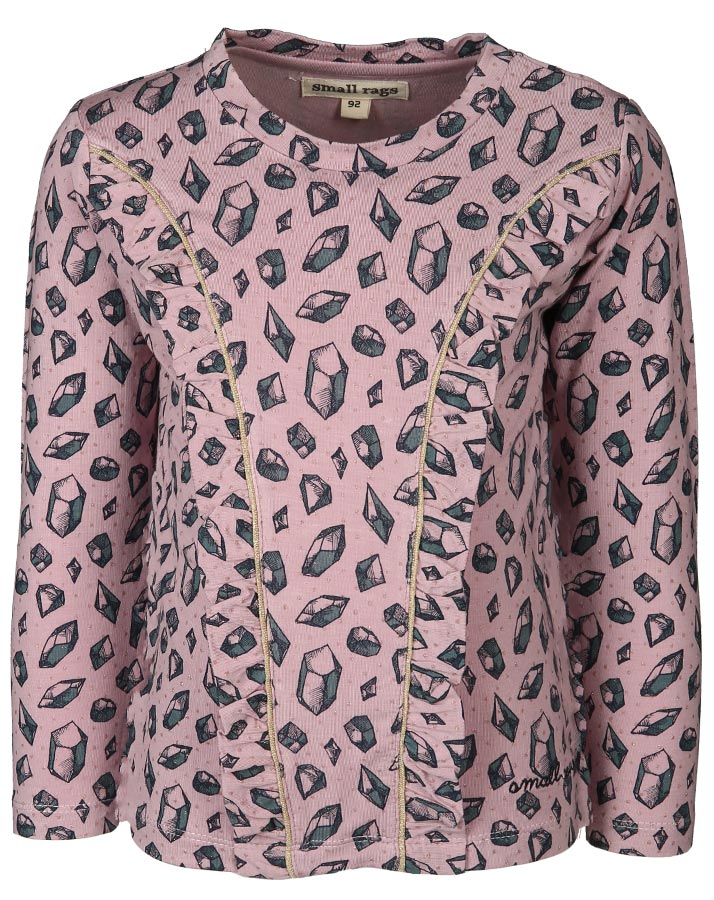 Langarmshirt DIAMONDS mit Glitzer in lilac