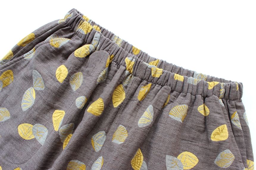 Dogini - Pyjamashorts met elastische taille en patroon