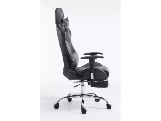 Chaise de bureau - Similicuir - Noir / Gris - Limit
