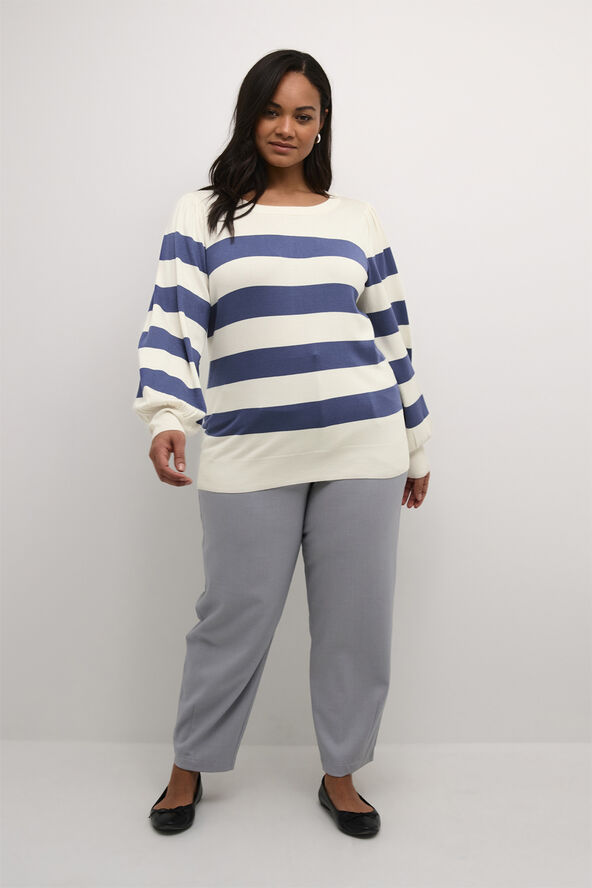 Kaffe Curve KCmalia Striped Pullover Turtle dove / blue bold stripe