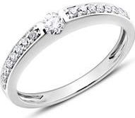 14k witgouden Diamanten verlovingsring