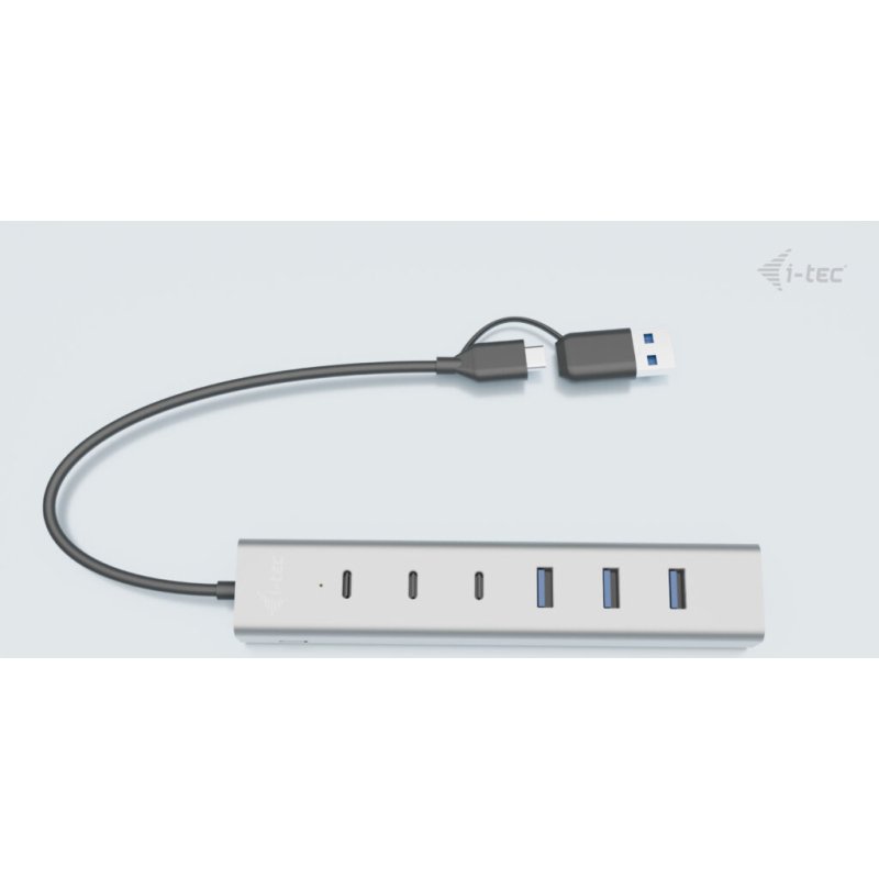 i-tec USB-C/USB-A Charging Metal HUB 7 port (3x USB-C, 4x USB-A)
