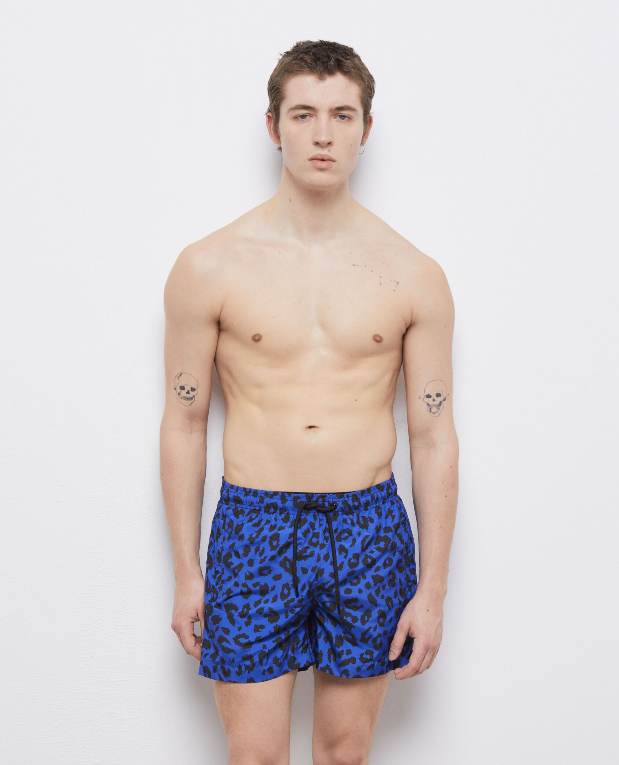 Maillot de bain léopard bleu