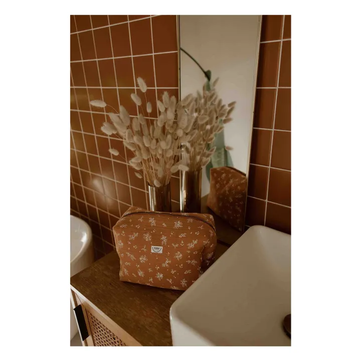 Bonjour Little Trousse de Toilette Vegetal Nut Gaze de Coton Bio | Camel