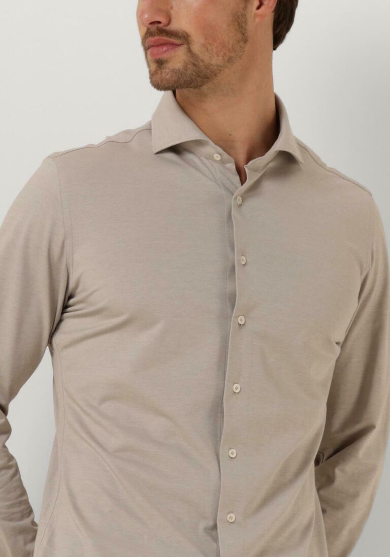 PROFUOMO beige profuomo casual overhemd shirt x-cutaway