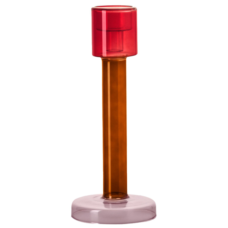 &klevering Bole kandelaar L Red/Pink