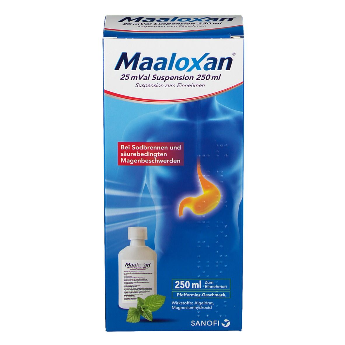 Maaloxan®  Suspension bei Sodbrennen mit Magenschmerzen