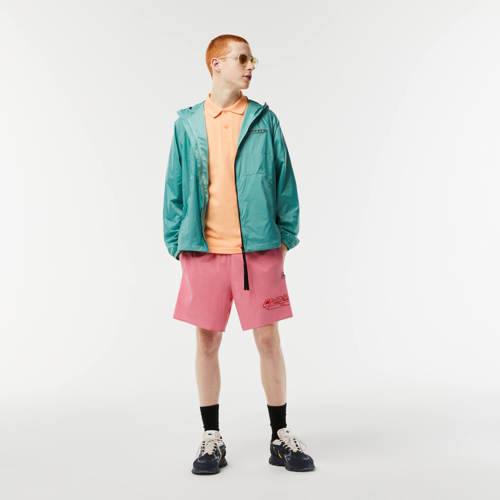 Polo regular fit coton stretch broderie Lacoste Manches Courtes - Orange - Lacoste - Homme