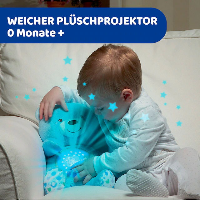 Chicco Kuscheltier »First Dreams Baby Bär, Hellblau« mit Lichtprojektion und Soundfunktion