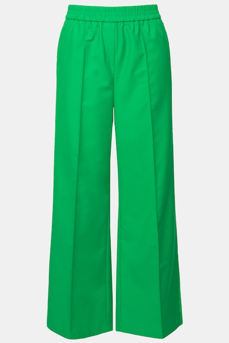 Hose, Wide Legs, Seitenschlitze, Elastikbund