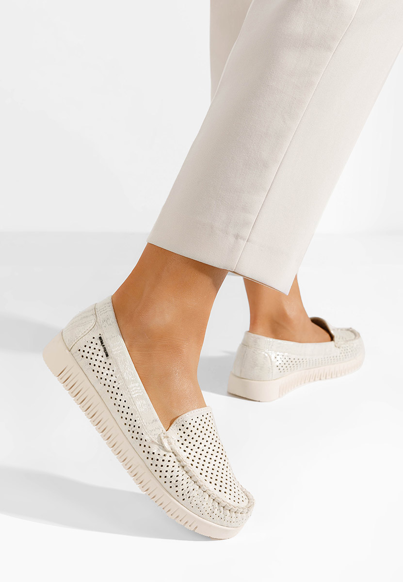 Mocassins d été femme argent Lynna V7