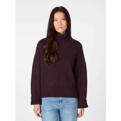 Damenpullover Oversized, Bordeaux