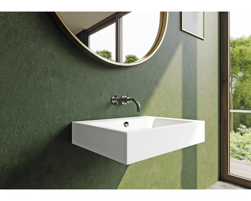KALDEWEI Puro 90 cm witte wastafel met kraangat, pareleffect 901506013001