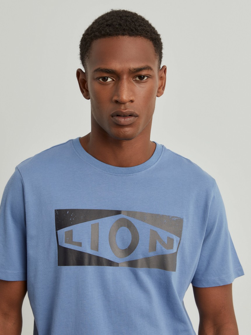 T-shirt de algodão com estampado