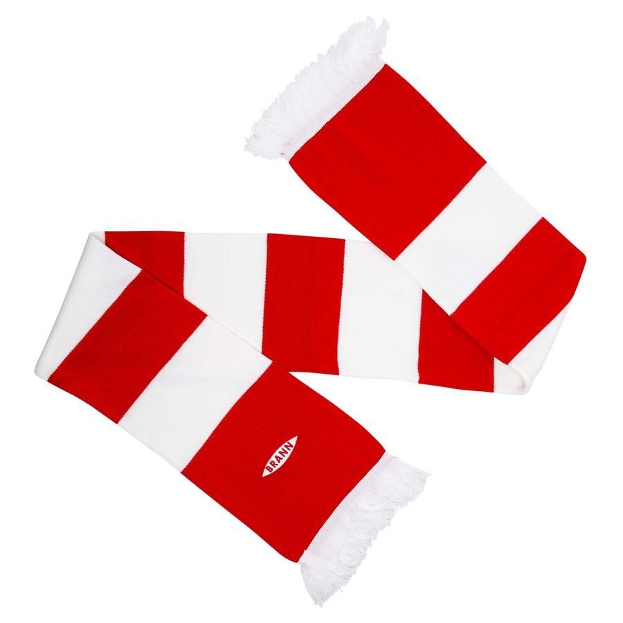 SK Brann Premium Knitted Écharpe Rayée - Rouge/Blanc