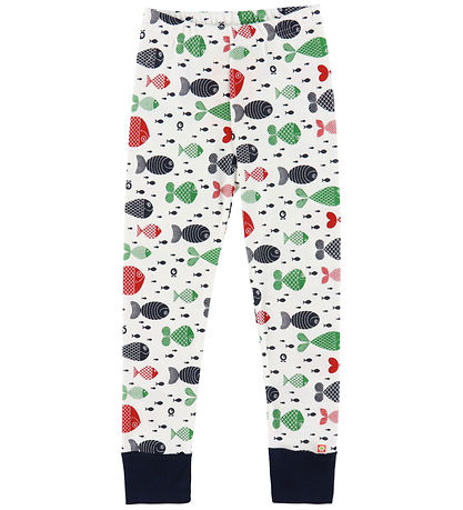 Katvig Leggings - Weiß m. Fisch