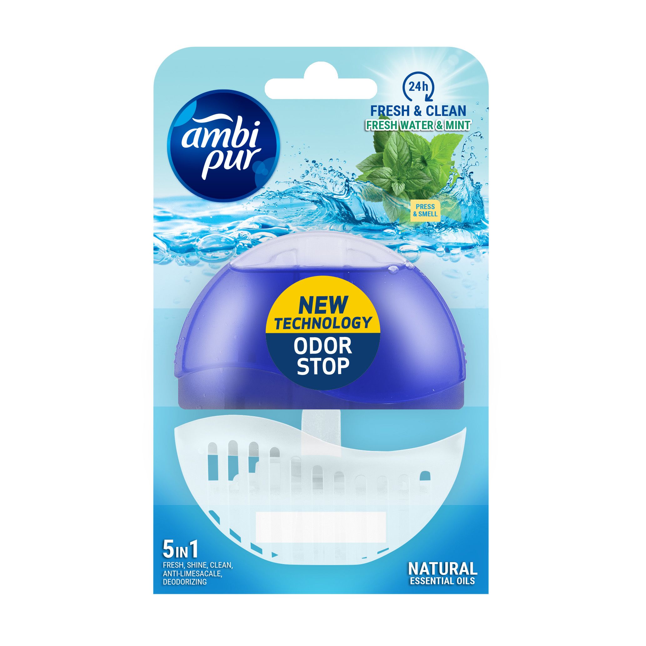 Ambi-Pur Toiletblok Starterkit Fresh Water & Mint (55 ml)