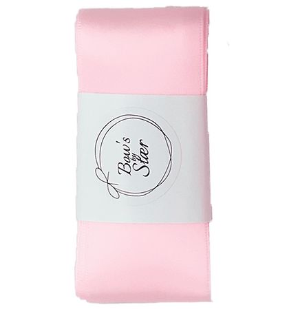 By Stær Taufband m. Schleife - Satin - Rosa