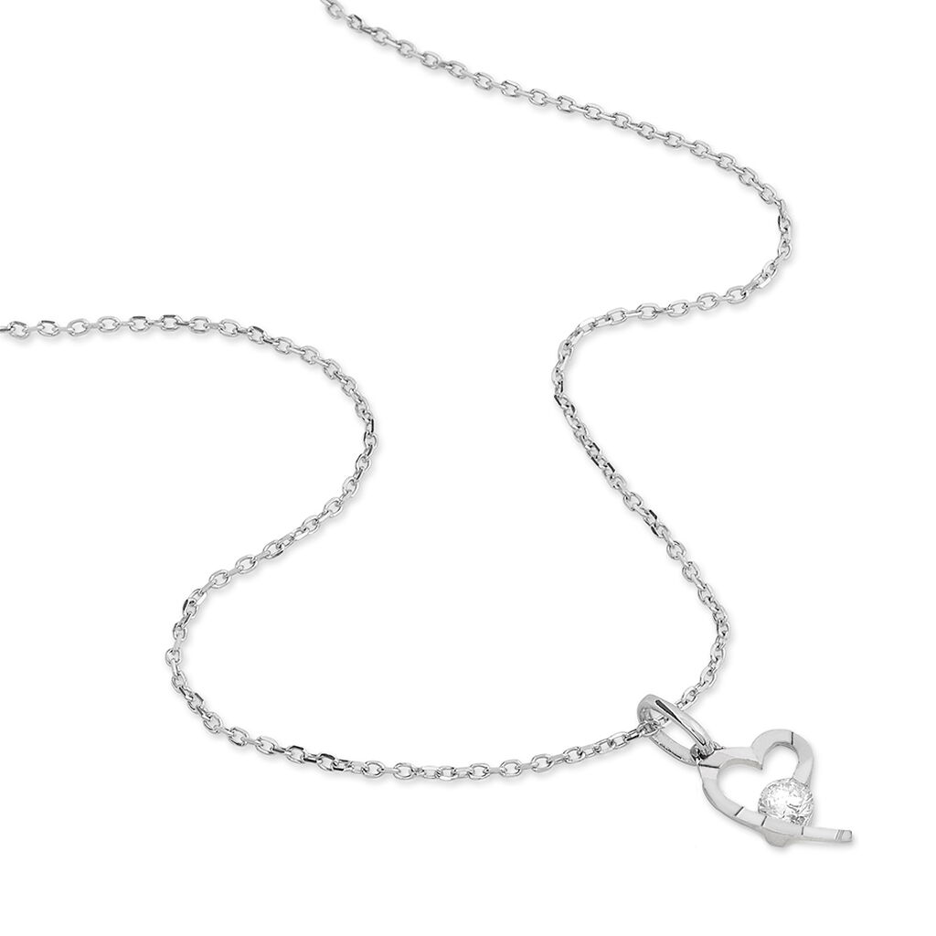 Collier Romance Or Blanc Oxyde De Zirconium