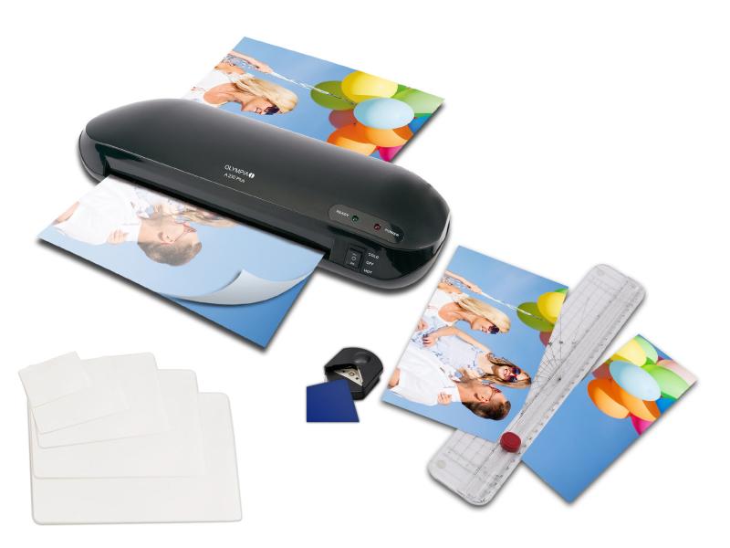 Olympia Set A230Plus Laminator/Schneidelineal/Runder/Folien Laminiergerät, Schneidelineal und Eckenabrunder in einem Set