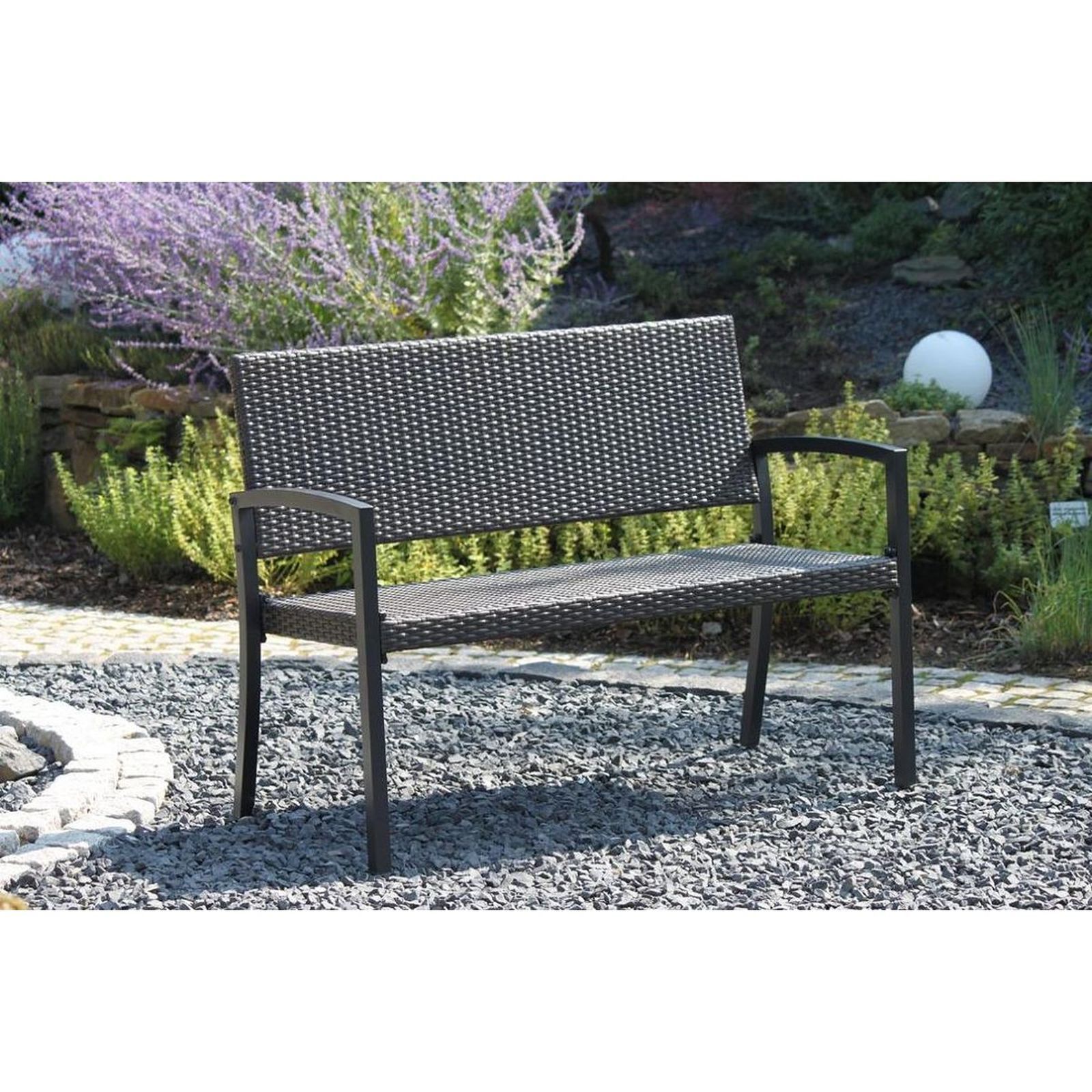 Gartenbank SANREMO - coffee - 116 cm